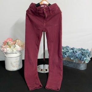 Old Navy Ballerina Jeggings in burgundy for girls size 10